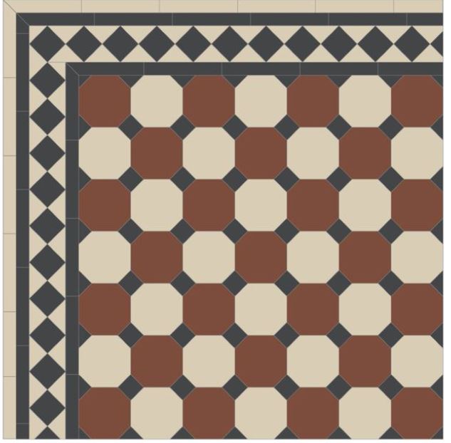 Octagonal Cabochon Pattern with Norwood Border – Unica Stone & Tile ...